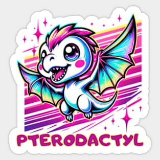 Pterodactyl Baby Dino Kawaii Cute Chibi Sticker